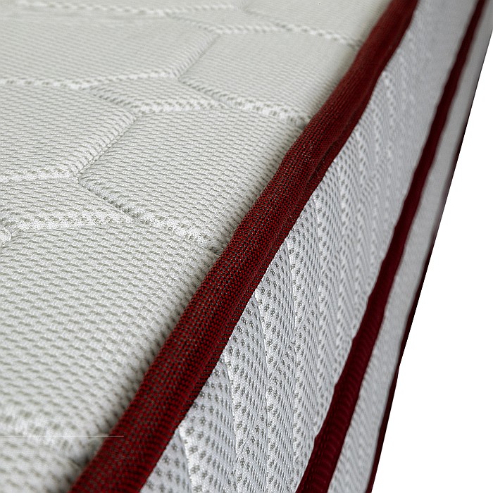 Set Saltea ortopedica, cu arcuri, Roza Super Lux Ortopedic 140x200x25cm, fermitate mediu spre tare, plasa de arcuri Bonell, fara vara-iarna, banda de aerisire spaceair, greutate maxima sustinuta 100 kg/utilizator, Salt Confort, 2 perne matlasate 50x70cm [4]