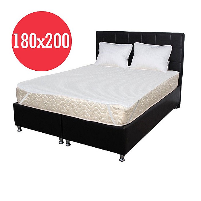 Set Saltea ortopedica cu arcuri Super Ortopedica Sofia, 180x200x20cm, fermitate medie, cu plasa arcuri tip Bonell, fata vara-iarna, sistem aerisire cu butoni, Saltex plus 2 perne matlasate antialergice, 50x70cm si husa hipoalergenica, lavabila la 95°C [2]