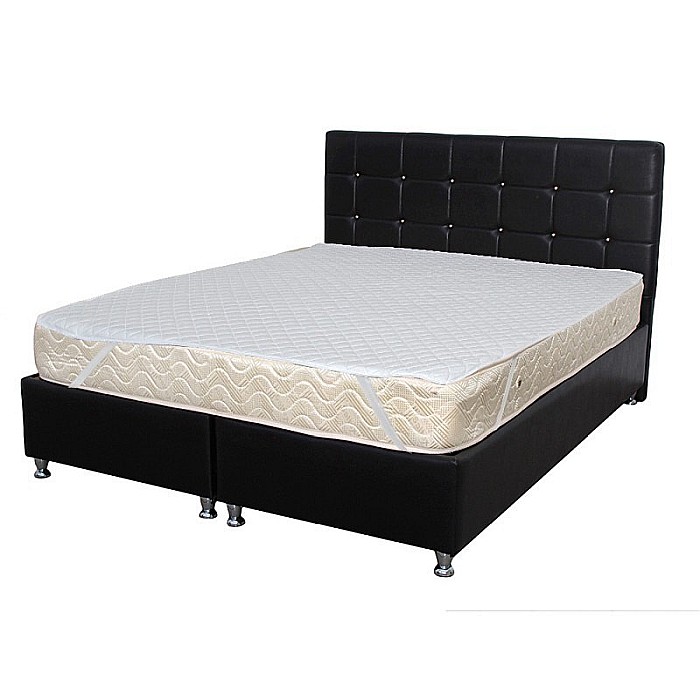 Set Saltea ortopedica cu arcuri, Super Ortopedica Sofia, 180x200x20cm, fermitate medie, cu plasa arcuri tip Bonell, fata vara-iarna, sistem aerisire cu butoni, Saltex plus husa hipoalergenica, lavabila la 95°C [2]