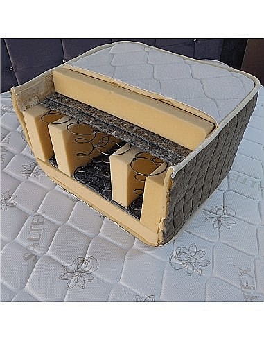 Set Saltea ortopedica cu arcuri, Venetia Super Ortopedica Lux Flexa 160x200x30cm, fermitate tare, plasa arcuri tip Bonell, reversibila, sistem aerisire perimetral, Saltex plus pilota vara, microfibra, lavabila la 95°C, 180x200cm [9]