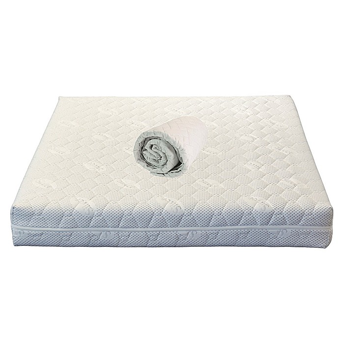 Set Saltea ortopedica, Jupiter Memory One 180x200x24cm, cu spuma poliuretanica, memory foam 4 cm, husa detasabila, tricot Silver Care, hipoalergenica, fermitate mediu spre tare, Saltsib plus husa matlasata, microfibra, lavabila la 95°C [1]