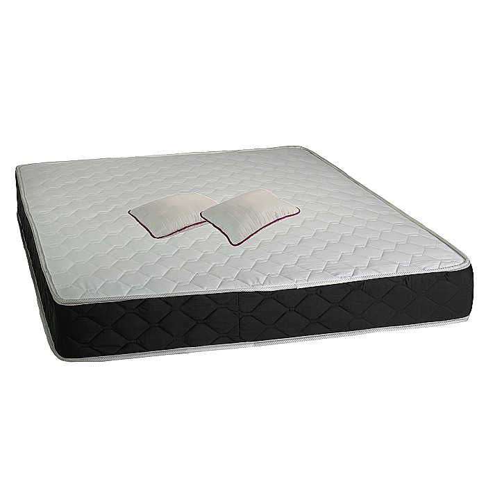 Set Saltea ortopedica, Praga 140x190x22 cm, cu plasa de arcuri tip Bonell, box spring system, fermitate medie, sistem de aerisire perimetral, Saltsib plus 2 perne matlasate microfibra 50x70cm, lavabile la 60°C [1]