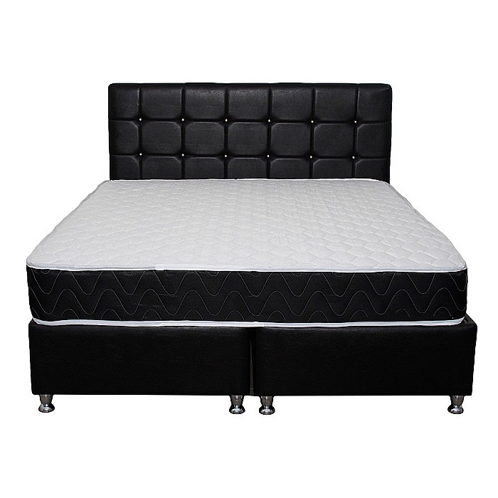 Set Saltea ortopedica, Praga 140x200x22 cm, cu plasa de arcuri tip Bonell, box spring system, fermitate medie, sistem de aerisire perimetral, Saltsib plus 2 perne ortopedice, memory, 52x32 cm, lavabile la 40°C [6]