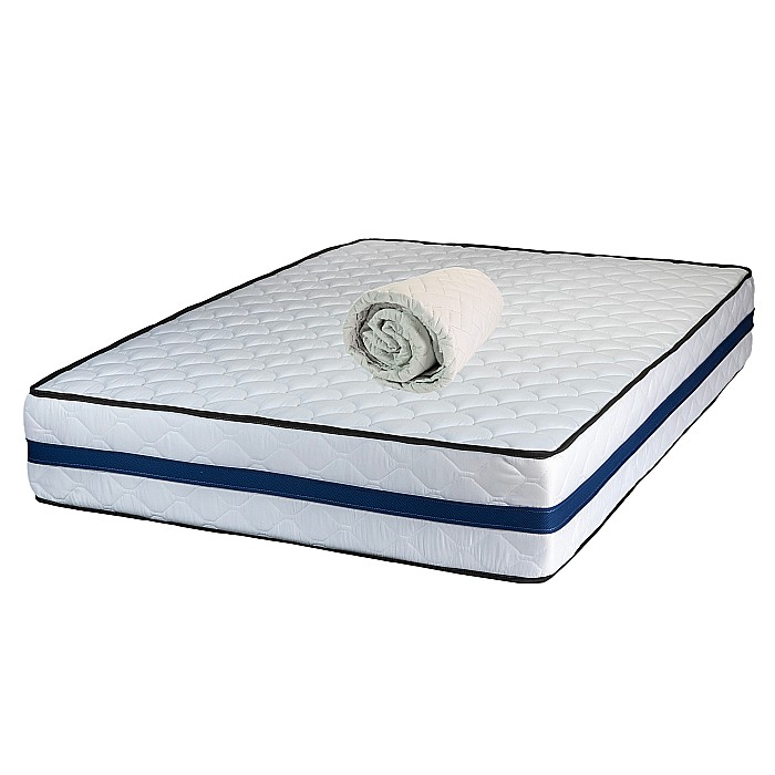 Set Saltea ortopedica, Tulip Super Lux Comfort, 140x200x30cm, fermitate tare, cu plasa de arcuri tip Bonell, sistem de aerisire banda Spaceair, Saltsib plus husa hipoalergenica, microfibra, lavabila la 95°C [1]