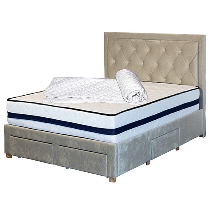 Set Saltea ortopedica, Tulip Super Lux Comfort, 160x200x30cm, fermitate tare, cu plasa de arcuri tip Bonell, sistem de aerisire banda Spaceair, Saltsib plus husa hipoalergenica, microfibra, lavabila la 95°C [3]