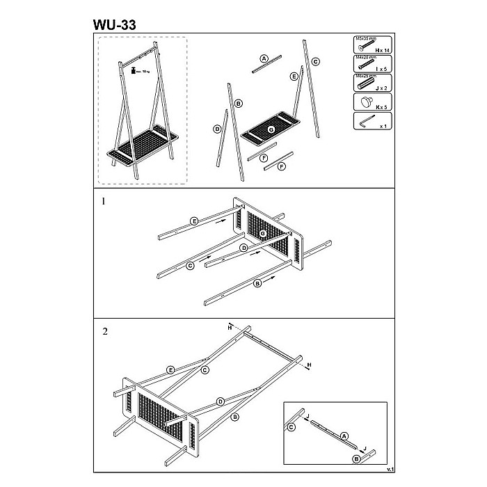 Stender cu suport incaltaminte HM WU33 [10]