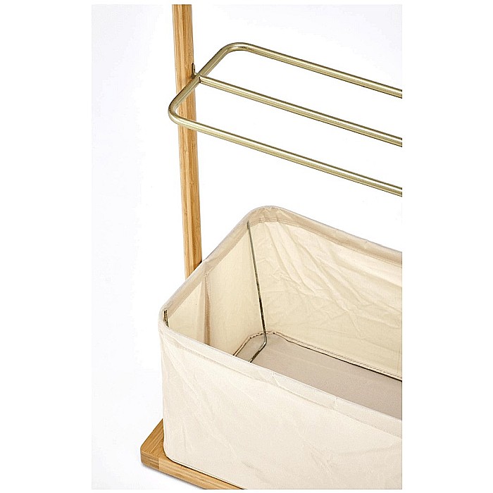 Stender pentru umerase cu spatiu depozitare HM WU31, lemn, metal cromat, natur [5]