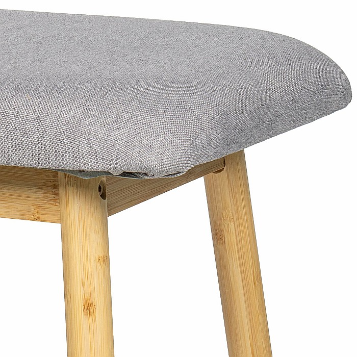 Suport pantofi cu bancuta KL Sandi, Bambus, capacitate 5 perechi, raft, stejar/gri [3]