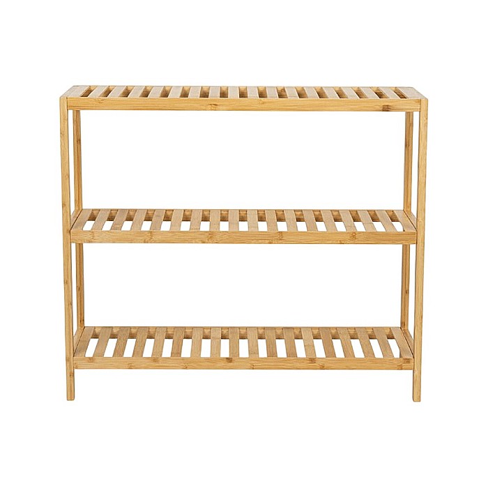 Suport pantofi KL268 cu 3 nivele, lemn masiv, capacitate 12 perechi, natur [2]