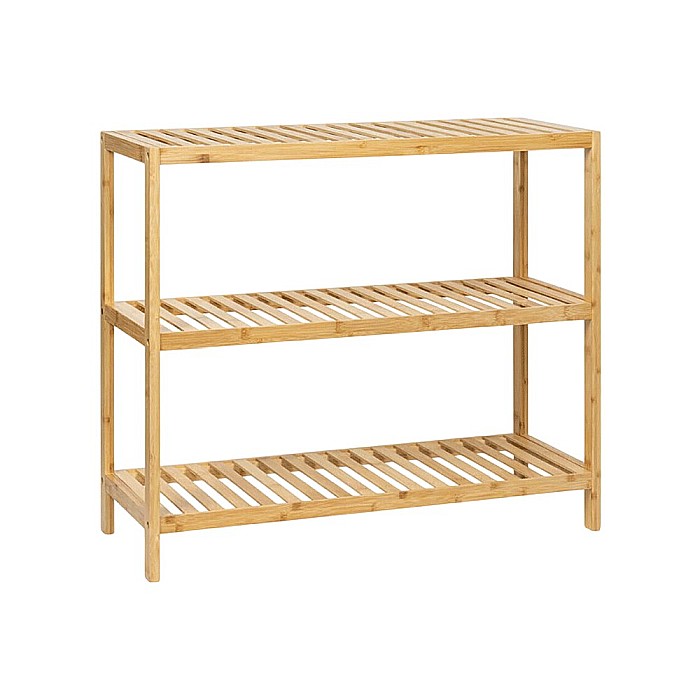 Suport pantofi KL268 cu 3 nivele, lemn masiv, capacitate 12 perechi, natur [1]
