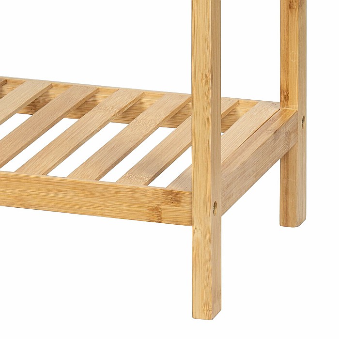 Suport pantofi KL268 cu 3 nivele, lemn masiv, capacitate 12 perechi, natur [4]