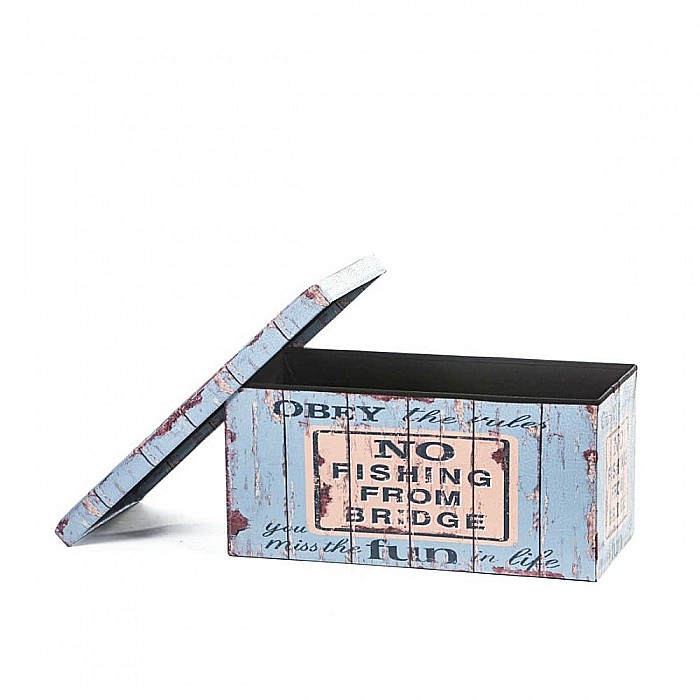 Taburete cu spatiu depozitare, Design, MDF/ Piele ecologica, 100 kg, 76.5 x 38 Old Coffer [4]