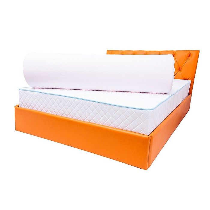 Topper Saltea Drimus MemoHR 6,5 cm, 120x200, memory foam 2 cm, spuma poliuretanica HR cu 5 zone de confort, husa detasabila tricot, hipoalergenica, fermitate mediu spre soft, Saltsib [3]
