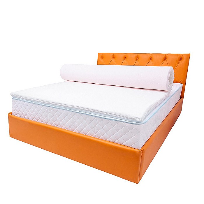 Topper Saltea Drimus MemoHR 6,5 cm, 140x190, memory foam 2 cm, spuma poliuretanica HR cu 5 zone de confort, husa detasabila tricot, hipoalergenica, fermitate mediu spre soft, Saltsib [2]