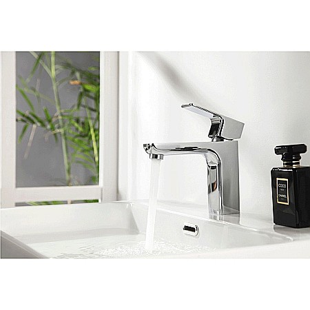 Baterie baie pentru lavoar Diamant, monocomanda, culoare crom [4]