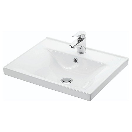 Baza cu lavoar ceramic GN0541, mobilier baie suspendat 80 cm, front MDF, 2 sertare, glisiere soft close, alb [8]