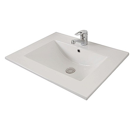 Baza si lavoar ceramic GN0091, mobilier baie suspendat 70 cm, dreptunghiular, front MDF, sertare soft close, alb [4]