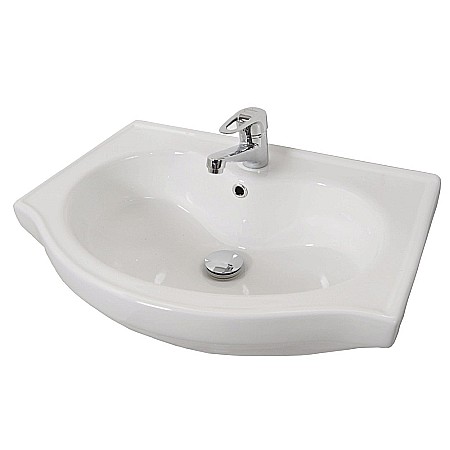 Baza si lavoar ceramic GN0501, mobilier baie stativ 70 cm, circular, front MDF, 2 usi, 2 rafturi, picioare cromate reglabile, alb/antracit [3]