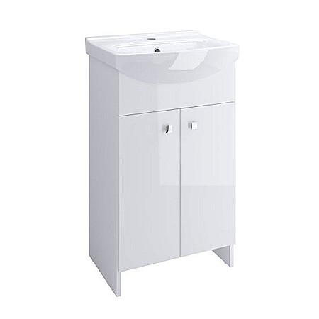 Produse - Baza si lavoar CS Cati - 60 cm, usi, alb