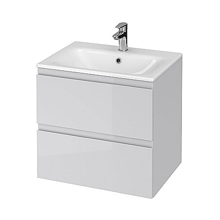 Produse - Baza si lavoar CSB2741 - 60 cm, suspendat, sertare, gri
