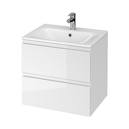 Produse - Baza si lavoar CSB2751 - 60 cm, suspendat, sertare, alb