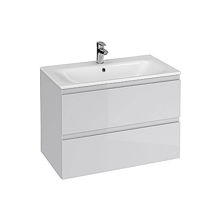 Baza si lavoar CSB2761 - 80 cm, suspendat, sertare, gri [1]