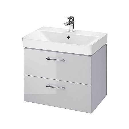 Produse - Baza si lavoar CSB2781 Slim - 60 cm, suspendat, sertare, gri