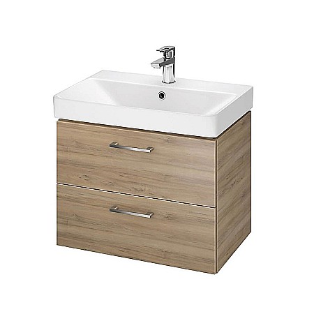 Produse - Baza si lavoar CSB2801 Slim - 60 cm, suspendat, sertare, nuc
