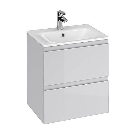 Baza si lavoar CSB3461 - 50 cm, suspendat, sertare, gri [1]