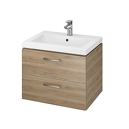 Produse - Baza si lavoar CSB8081 - 60 cm, suspendat, sertare, nuc