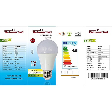 Bec LED 12W Lumina rece DL 6121 [1]