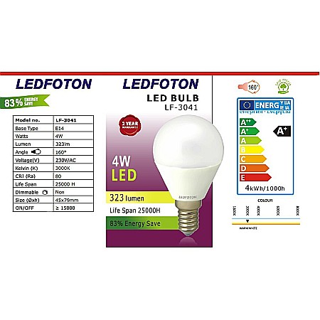 Becuri Led E14 4W Lumina calda DLF 3041 [1]