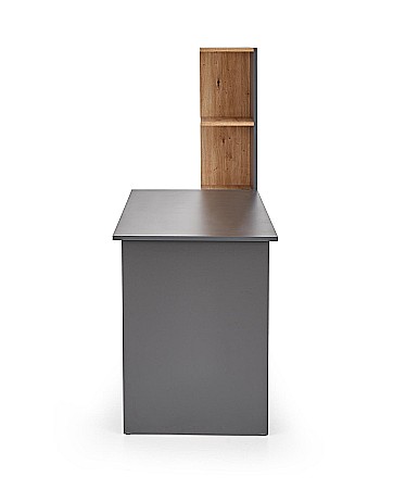 Birou cu spatii depozitare HM Miso, blat PAL, cu rafturi, organizator, design modern, antracit/stejar artizanal [8]