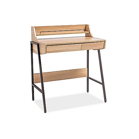 Birouri - Birou cu spatii depozitare SL B168, cadru metalic, sertare, fag
