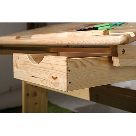 Birou ergonomic pentru copii HM Julia, inaltime reglabila, unghi inclinare ajustabil, lemn, 109x55x63-93 cm, fag [4]