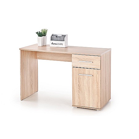 Birou HM Lima B1, cu usa si sertar, PAL melaminat, 120x55x75 cm, stejar sonoma [1]