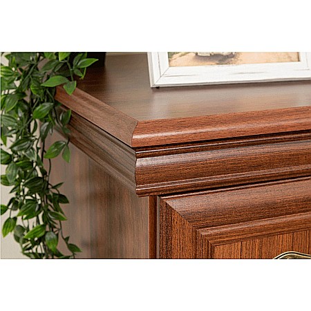 Comoda dormitor VM2, Pal Melaminat, cu 4 sertare, cu elemente din MDF, Nuc [4]