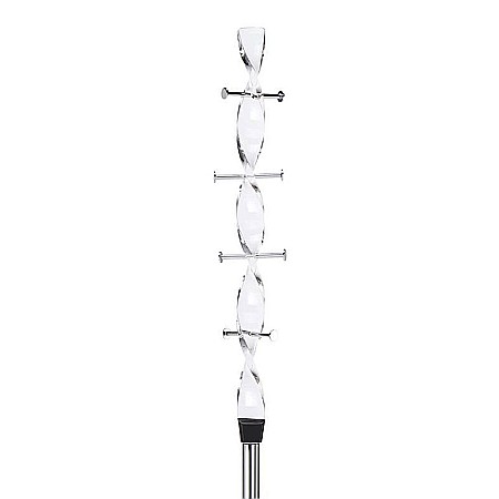 Cuier cromat vertical HM W34, de podea, pentru haine, genti, cu 8 agatatori [2]