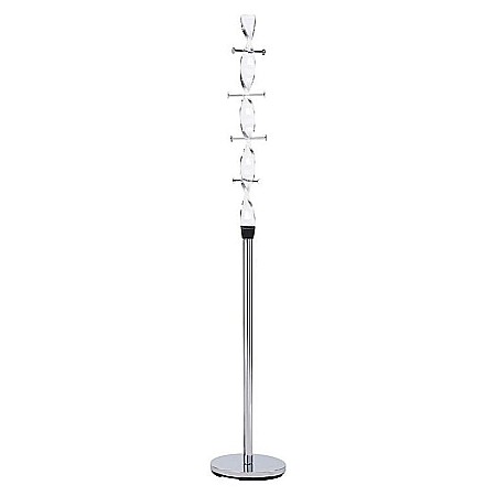 Produse - Cuier cromat vertical HM W34, de podea, pentru haine, genti, cu 8 agatatori