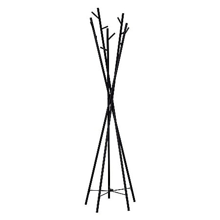 Produse - Cuier metalic HM W35, tip pom, cu 15 agatatori, pentru hol, salon, negru