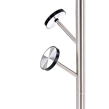 Cuier pom de podea HM W64, metalic, 6 agatatoare, argintiu [4]