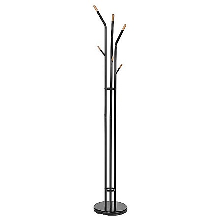 Cuier pom metalic SL Sander, 6 agatatori, suport umbrela, negru [1]