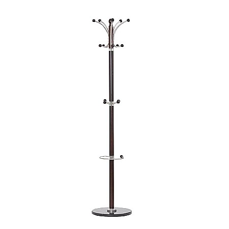 Cuiere - Cuier tip pom lemn 15 agatatori, HM W13, 3 nivele, imbracaminte si accesorii, baza ceramica, wenge