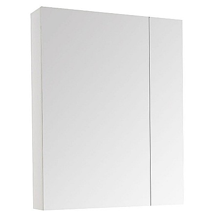 Produse - Dulap baie cu oglinda Celine, PAL, 50 cm, 2 usi, 2 rafturi, soft close, alb