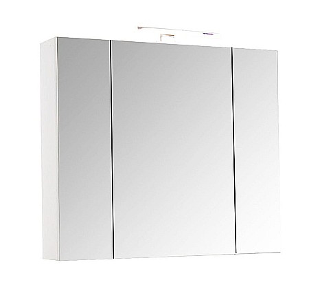 Produse - Dulap baie cu oglinda Celine, PAL, iluminare led, 80 cm, 2 usi, 3 rafturi, soft close, alb
