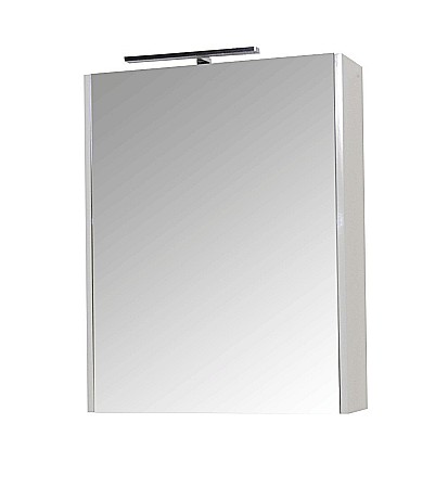 Dulap baie cu oglinda GN5011, MDF, iluminare led, 60 cm, usa, 3 rafturi, soft close, alb