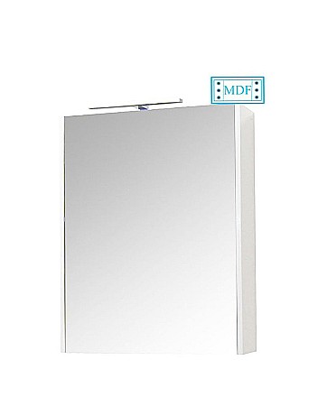 Dulap baie cu oglinda GN5011, MDF, iluminare led, 60 cm, usa, 3 rafturi, soft close, alb [1]
