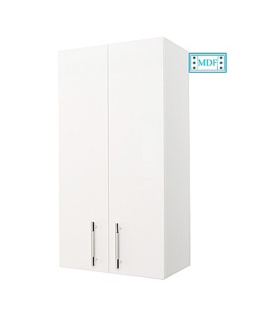 Dulapuri baie - Dulap baie suspendat Roma, front MDF, 2 usi, polita, 45 x 68 cm, alb