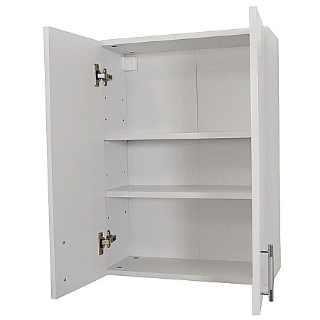 Dulap baie suspendat Roma, front MDF, 2 usi, polita, 50 x 68 cm, alb [1]