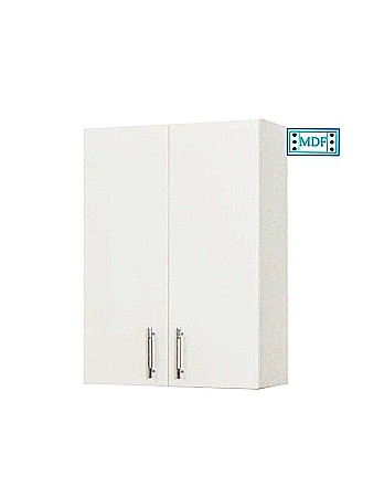 Dulapuri baie - Dulap baie suspendat Roma, front MDF, 2 usi, polita, 55 x 68 cm, alb